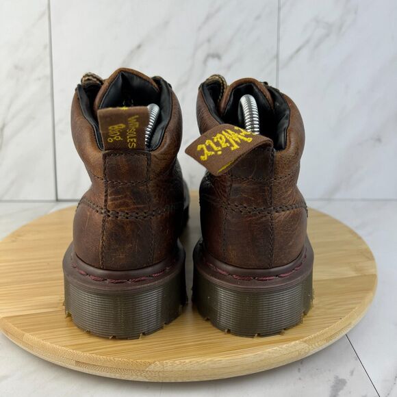 Dr. Doc Martens 8287 Made In England Mens Size 7 Brown Leather Work Boots Shoes - Picture 2 of 8